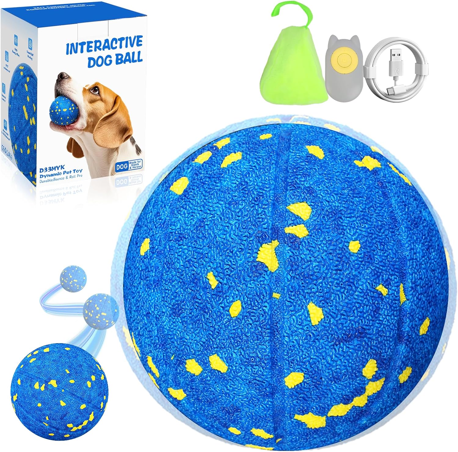 Smart Dog Ball Interactive Toy for Large Medium Dogs with Remote