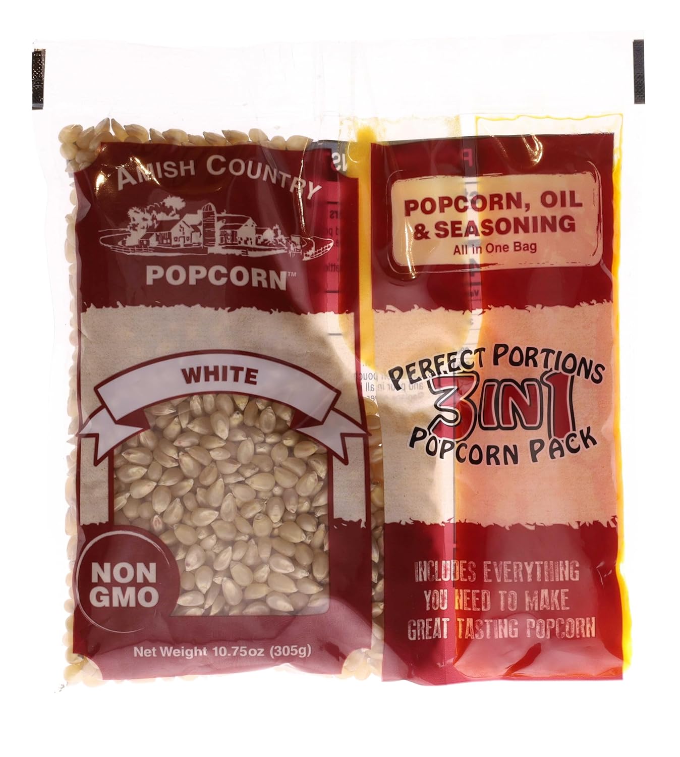 Amish Country Popcorn All-In-One Kernel Packs for Perfect Popping
