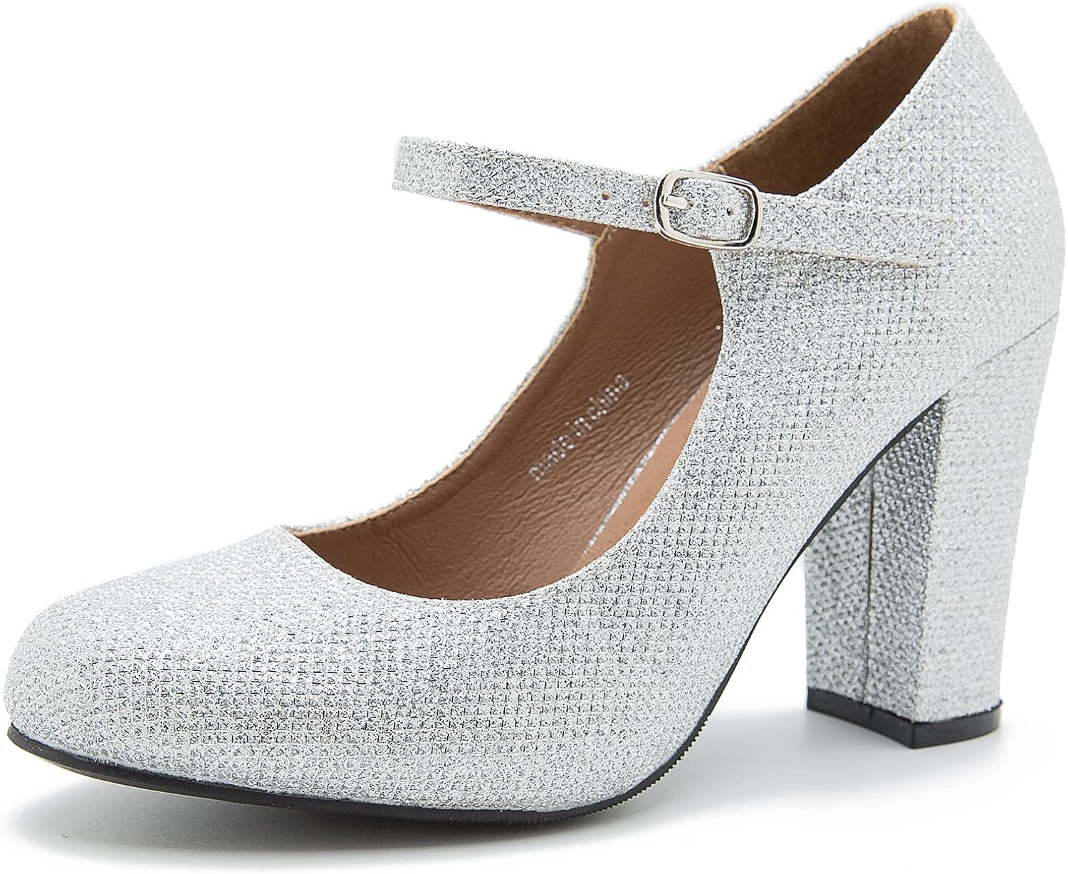 Women's Mary Jane Heels Closed Toe Chunky Heel Pumps for Style