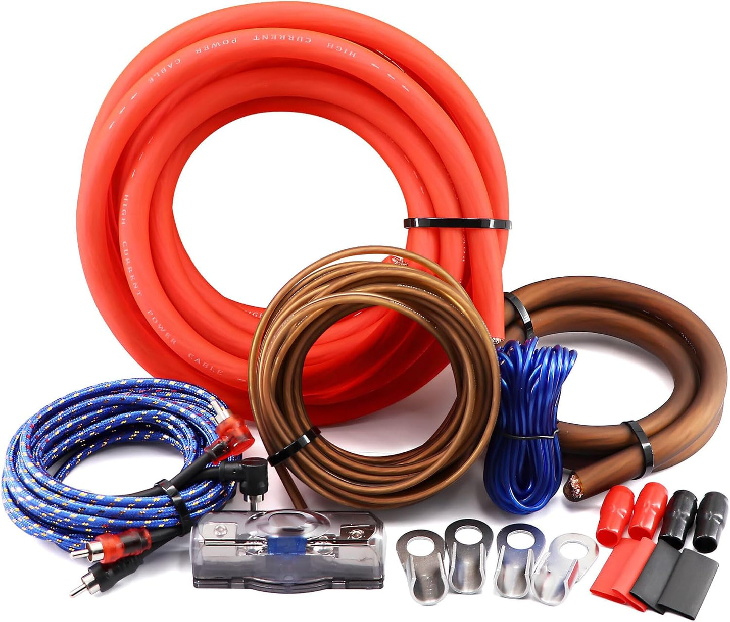 0 Gauge CCA Complete Amplifier Wiring Kit for Car Audio Systems