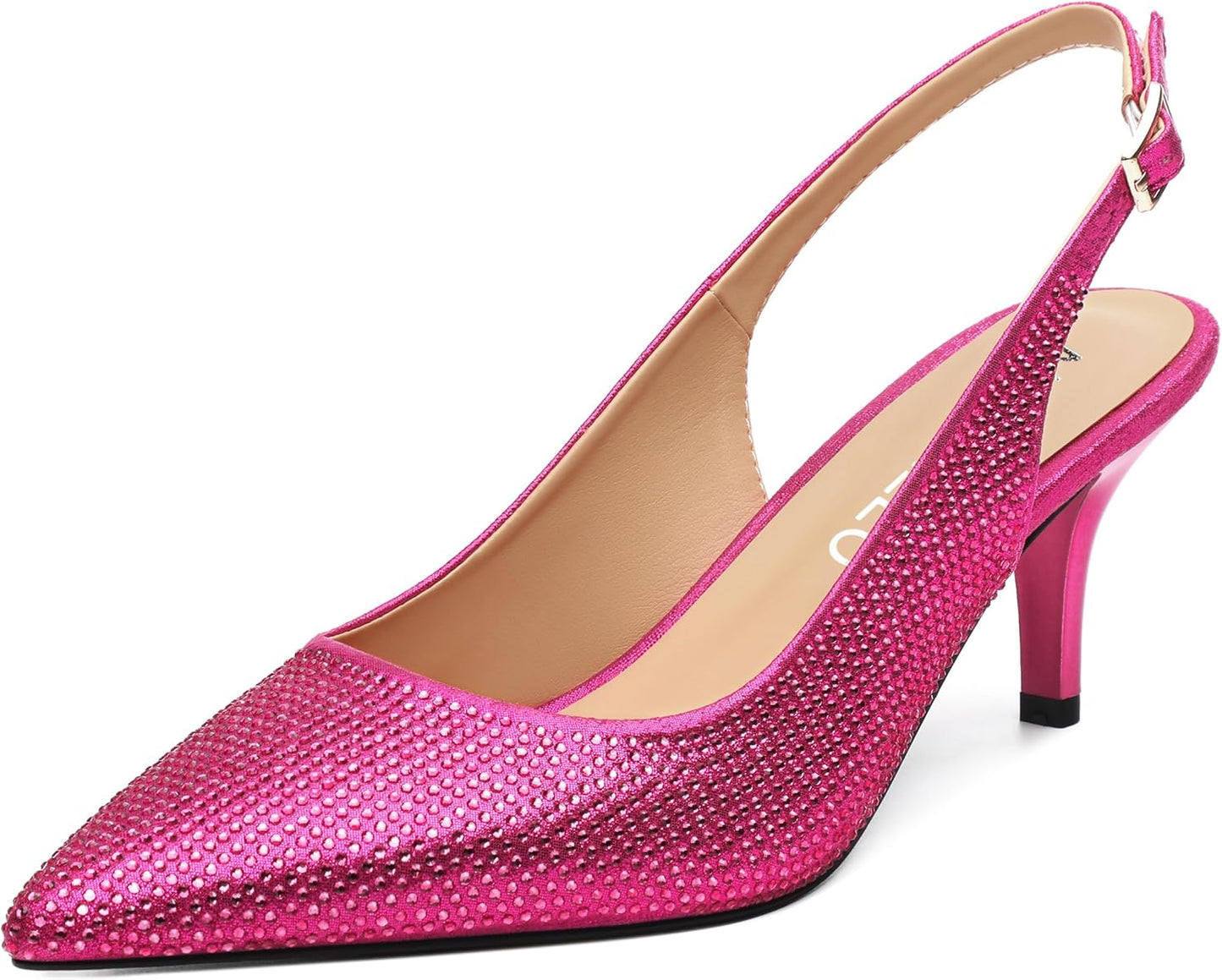 NUMALEO Slingback Heels for Women - Stylish Kitten Heels