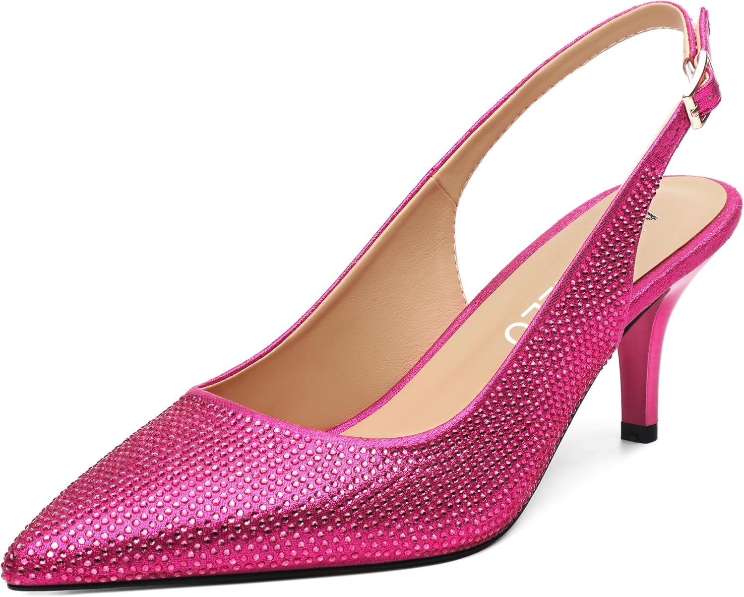 NUMALEO Slingback Heels for Women - Stylish Kitten Heels