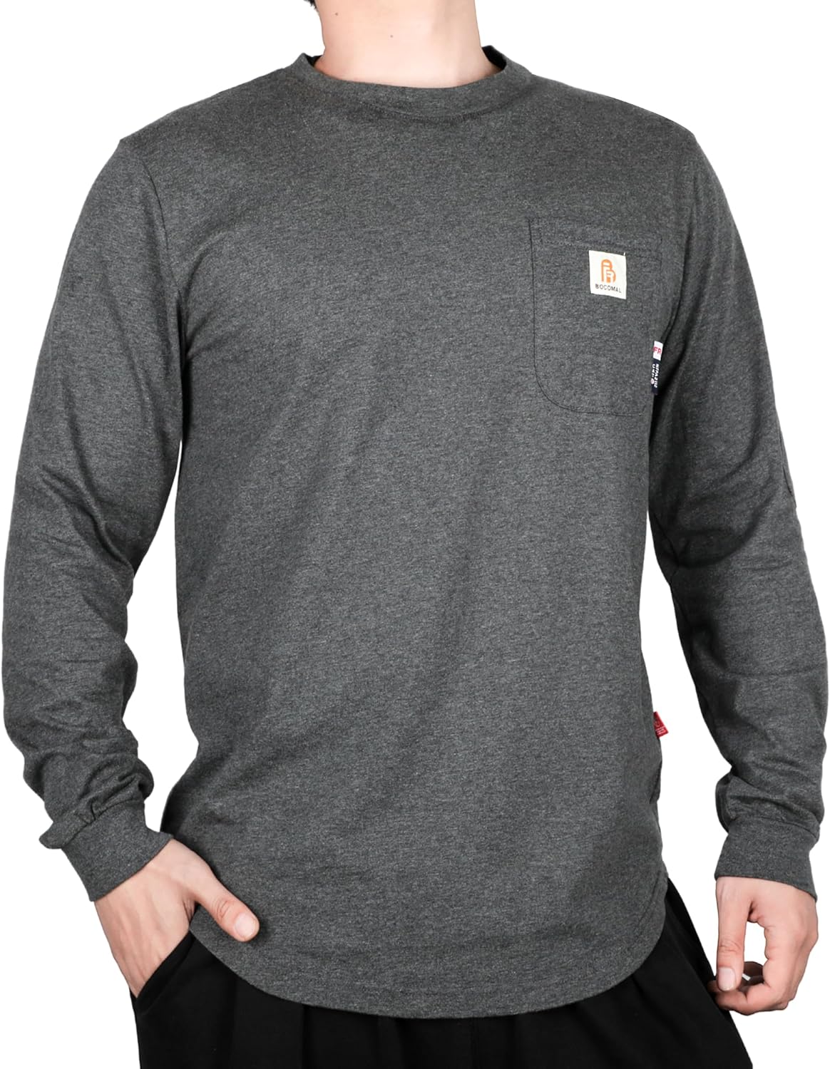 BOCOMAL FR Shirts for Men Lightweight Crew T-Shirt for Safety