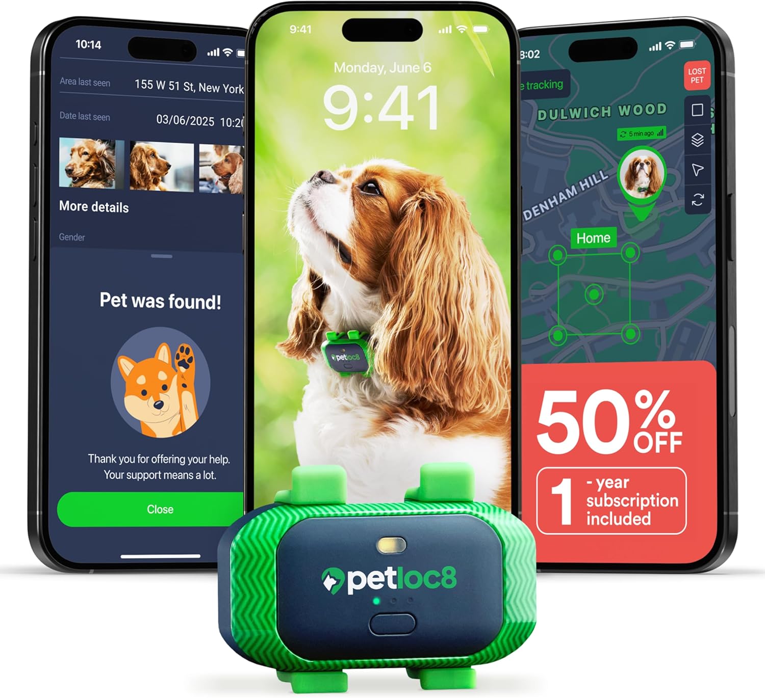 Dog GPS Tracker with Real-Time Location & Smart Alerts for Pets