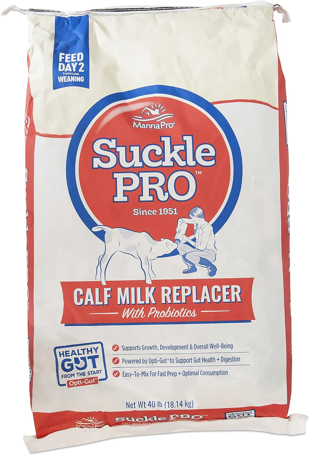 Manna Pro Suckle Pro Calf Milk Replacer with Probiotics 40 lb