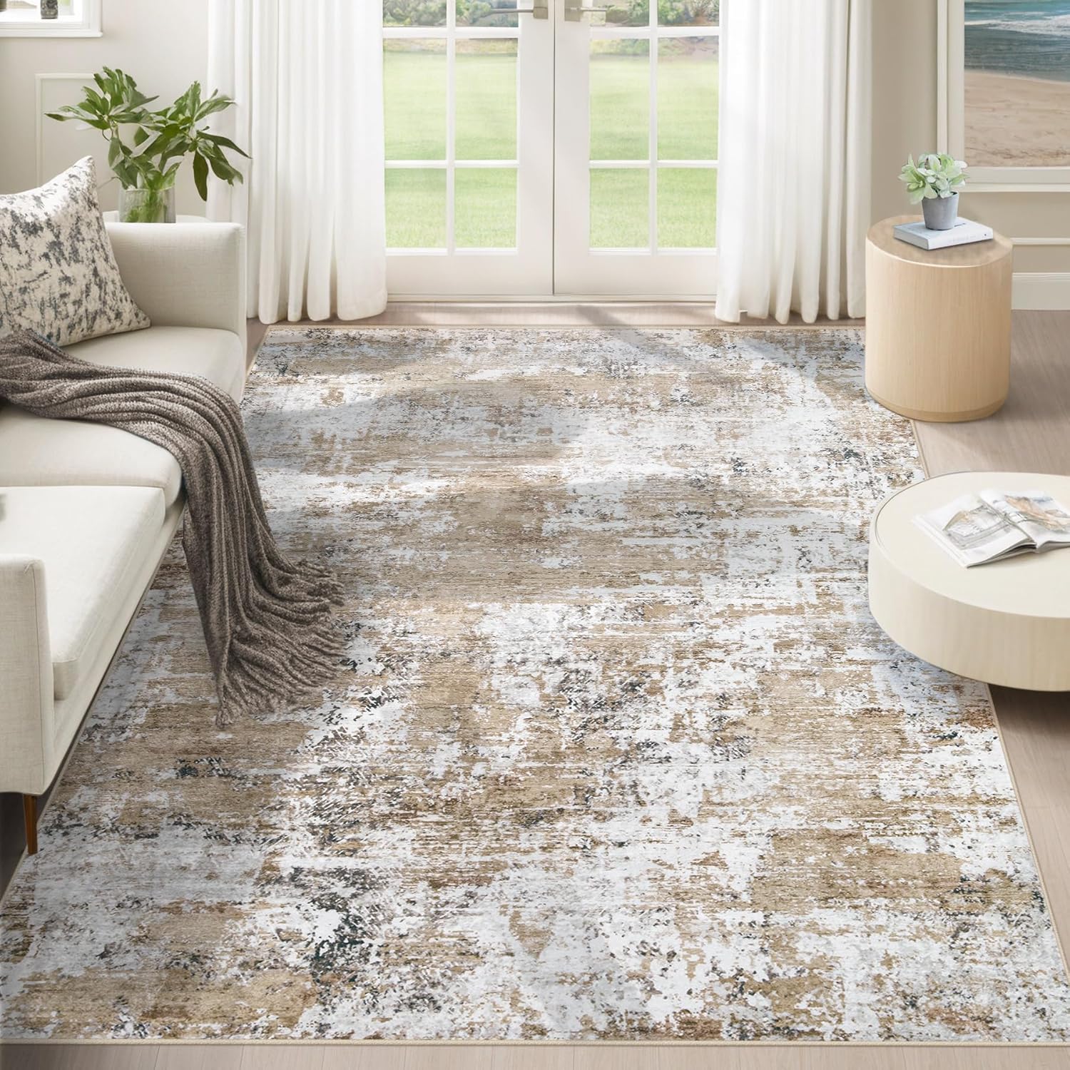 5x7 Area Rugs for Living Room - Soft Non Slip Stain Resistant
