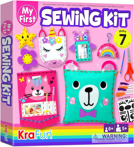 KRAFUN Kids Sewing Kit: 7 Easy DIY Projects!