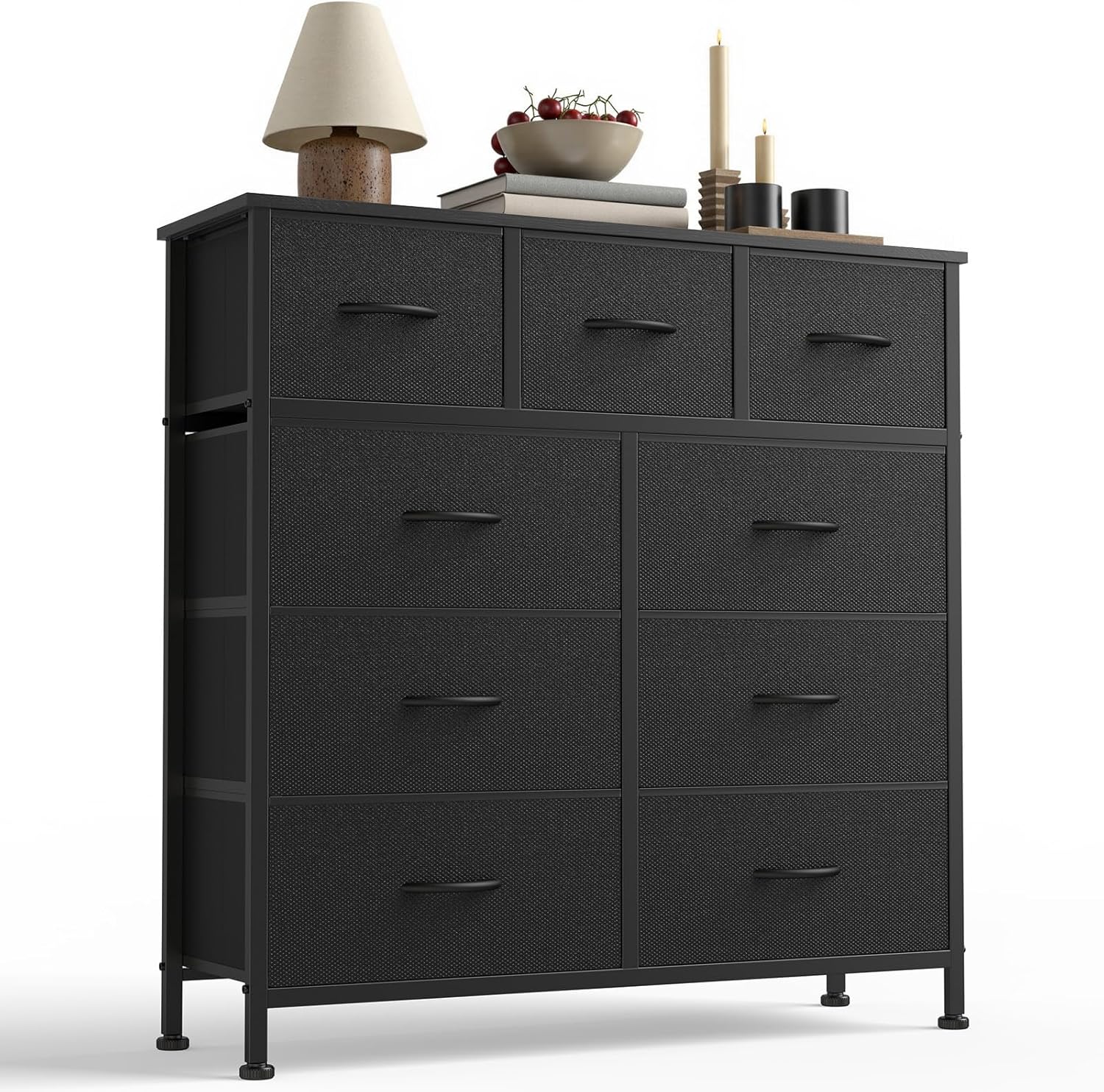 9-Drawer Fabric Dresser Storage Tower for Modern Living Spaces