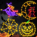 Halloween Window Silhouette Lights 16in 4-Pack - Color LED Holiday