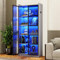 65 Tall Display Cabinet with Smart Sensor LED Light for Collectibles