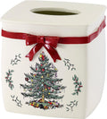 Spode Christmas Tree Tissue Box Cover - Festive Resin Decor