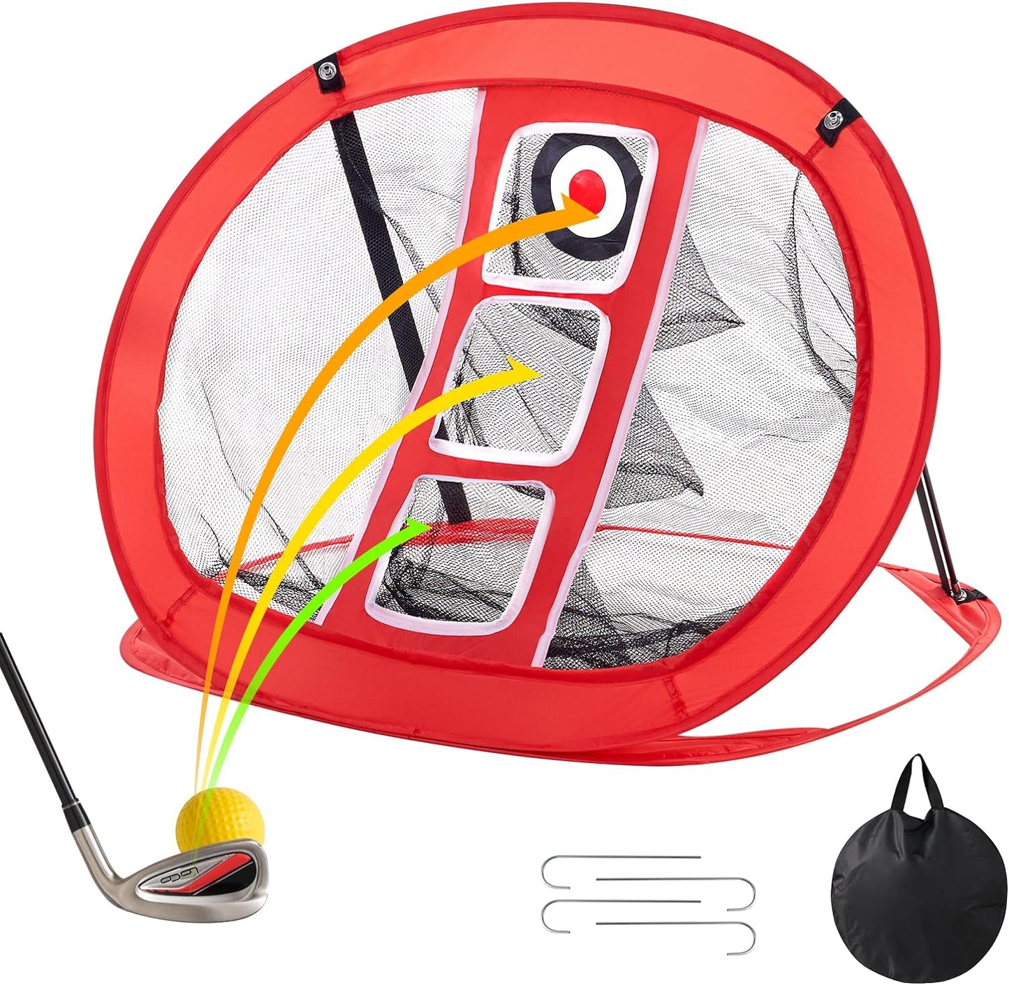 Portable Golf Training Net w/ Target - Swing Like a Pro!