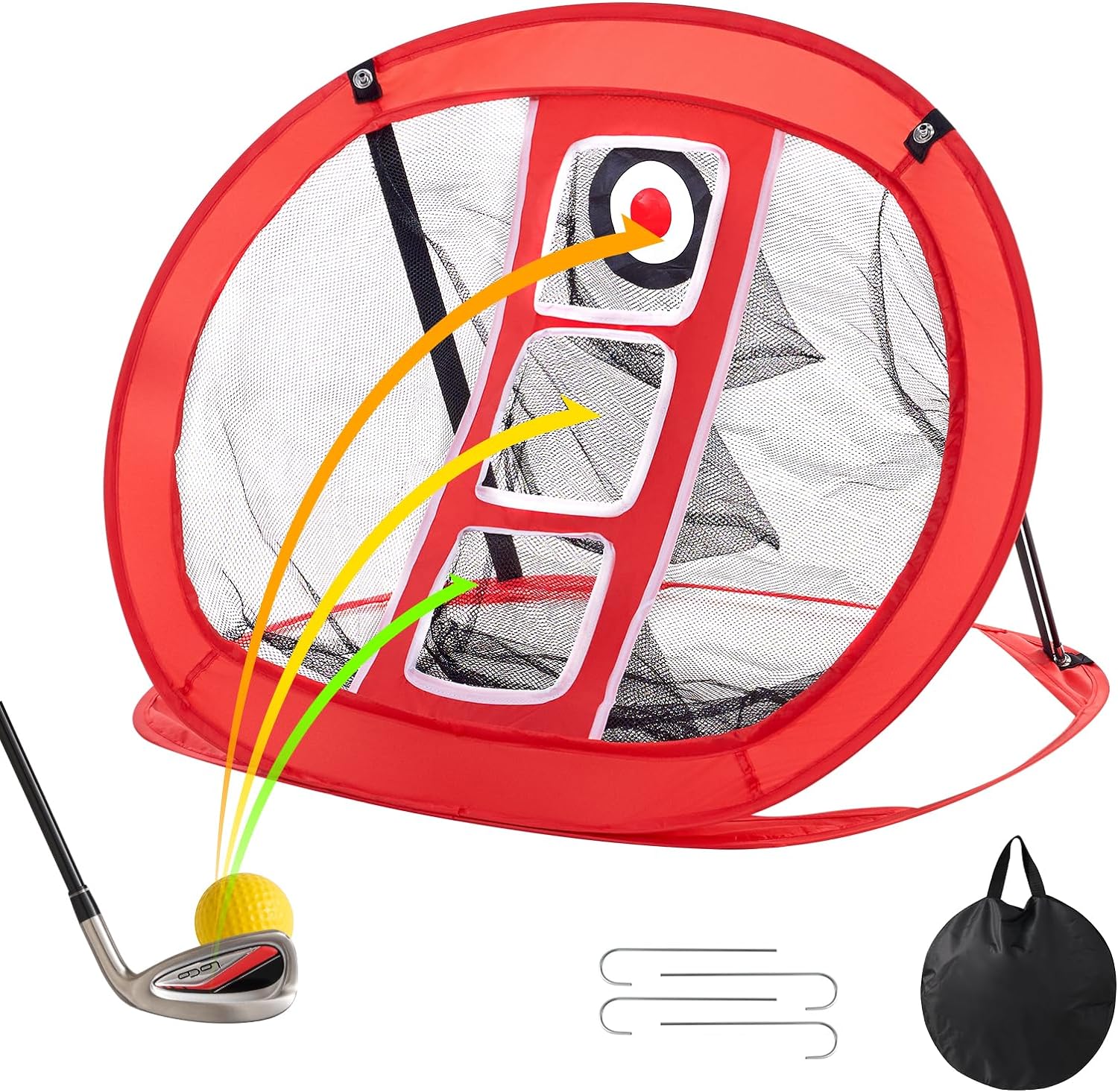 Portable Golf Training Net w/ Target - Swing Like a Pro!