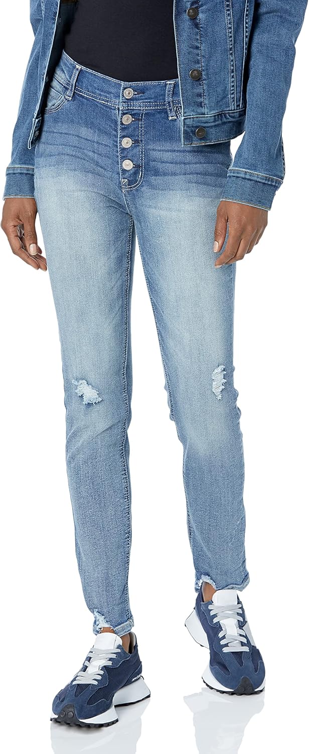 WallFlower Women's Flirty Curvy Skinny High Rise Jeans for All