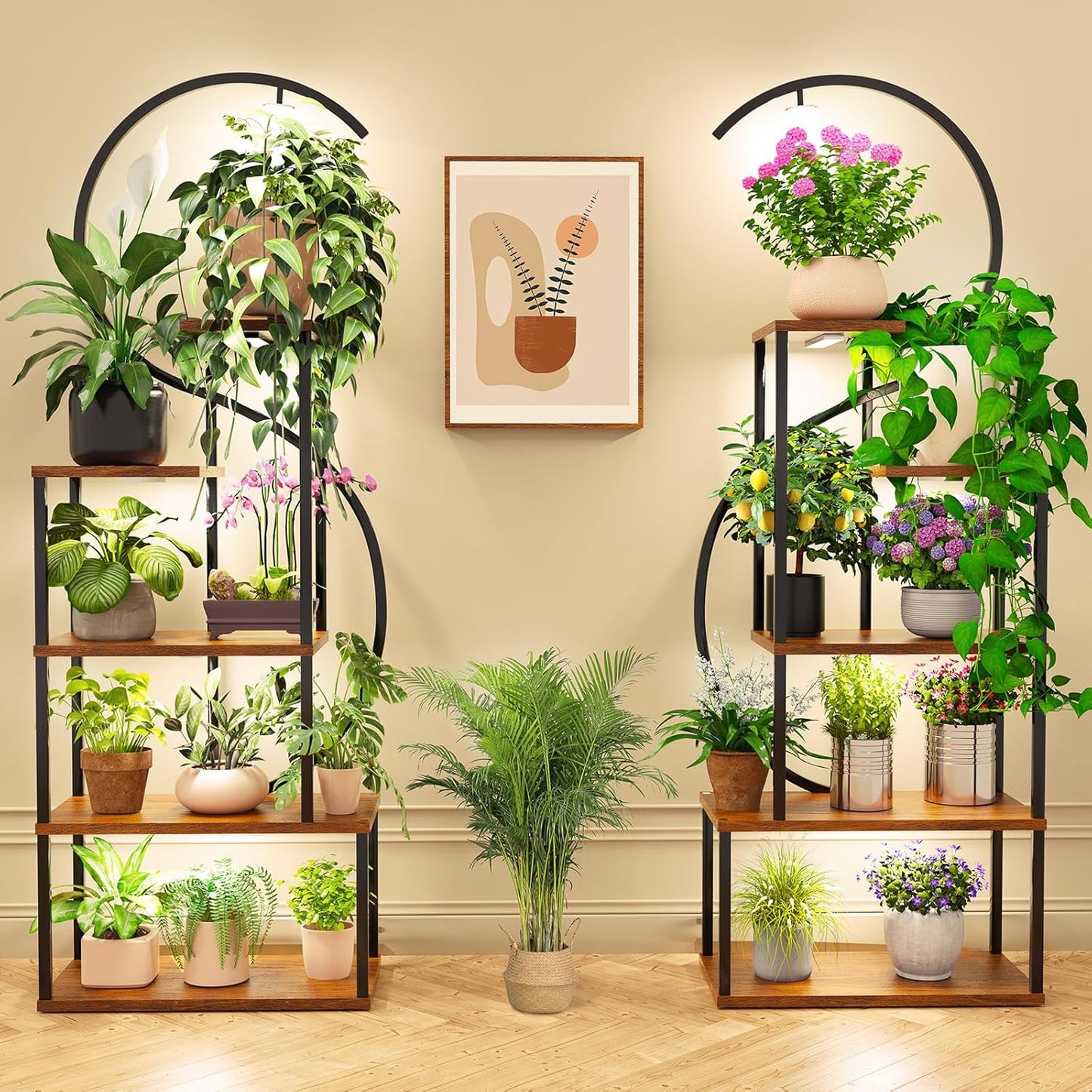 Plant Stand Indoor with Grow Lights for Home Decor and Style