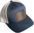 Bride and Groom Leather Patch Trucker Hats - Personalized (Style 6VKM)
