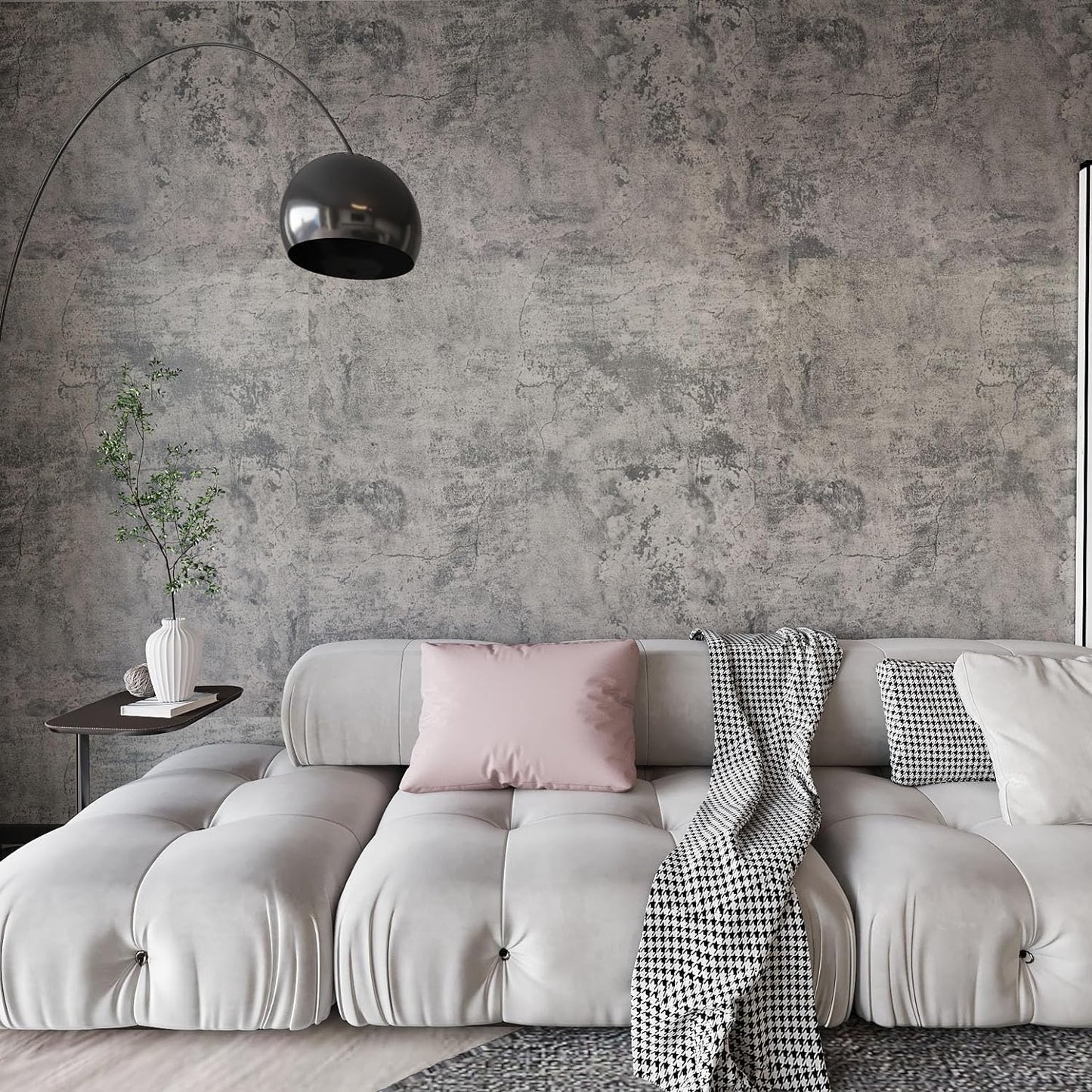 Extra Wide Large Size Grey Concrete Wallpaper for Home Decor