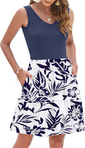 AUSELILY Womens Summer Tiered Sundress with Pockets - Flowy Comfort