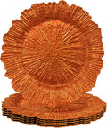 MAONAME Orange Charger Plates 13in Set of 6 - Elegant Table Frame