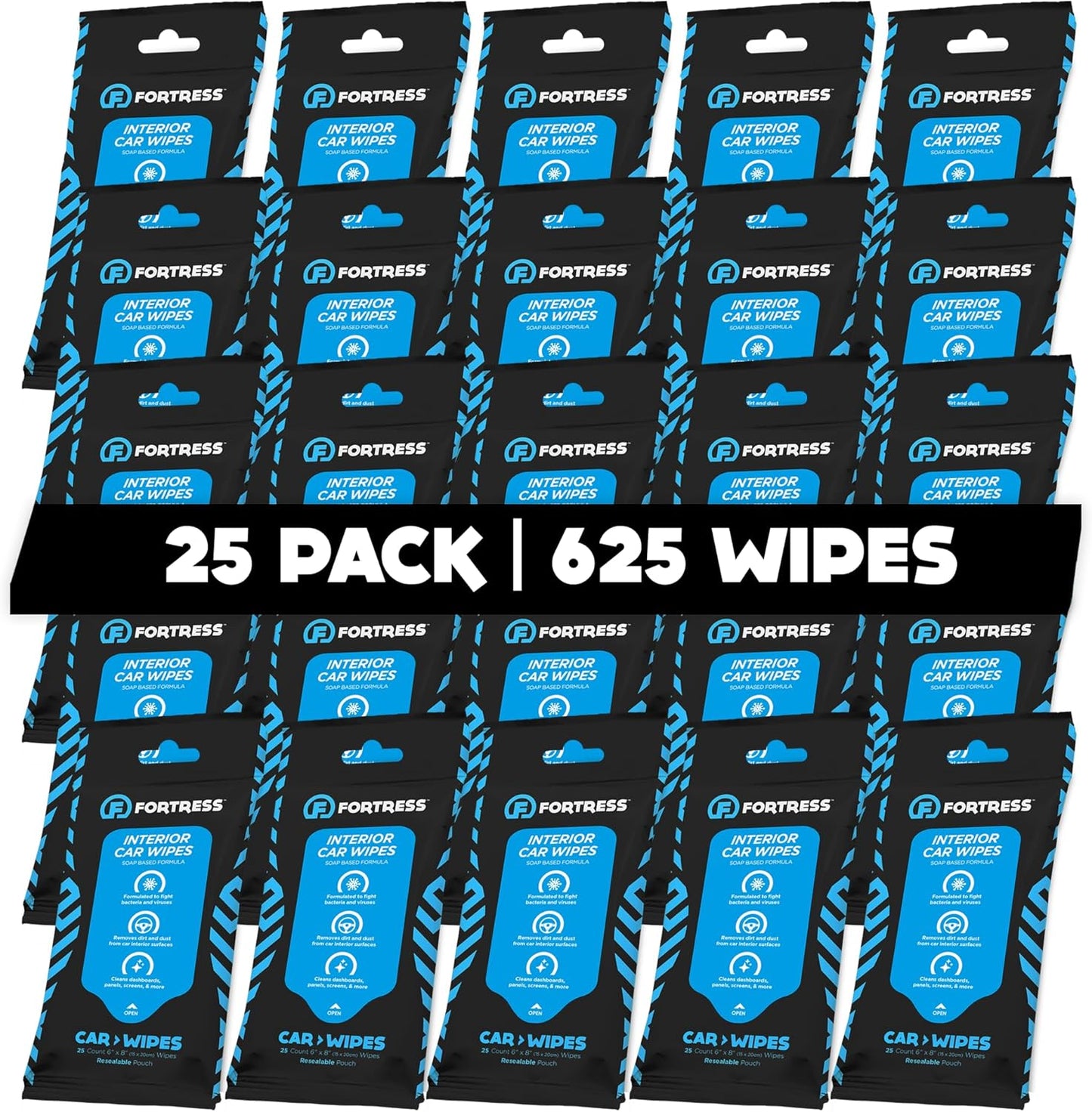 Fortress Car Interior Wipes for Effective Cleaning on the Go