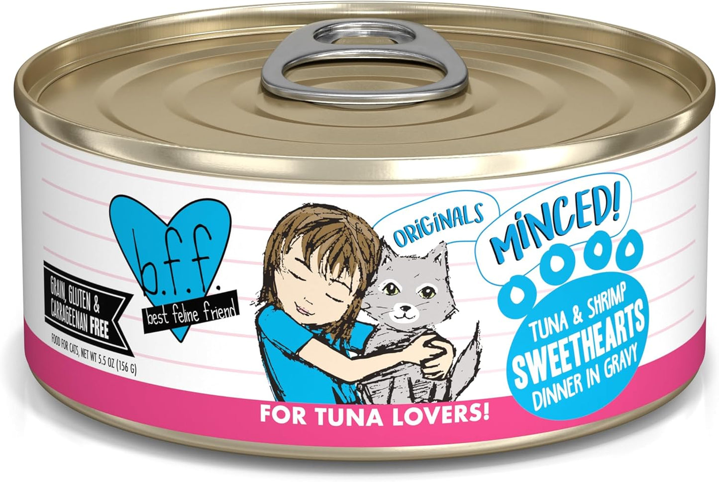 Weruva BFF Minced Natural Wet Cat Food with Tuna and Shrimp