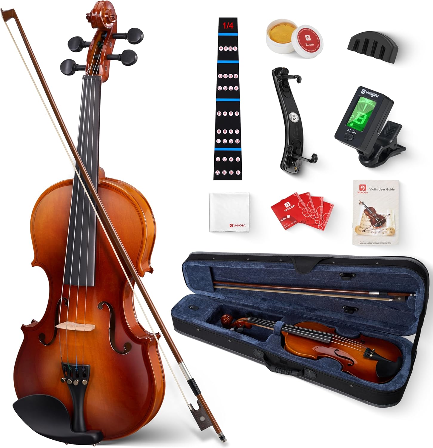 Vangoa 1/4 Size Violin Set for Beginners with Accessories