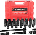 Impact Socket Set 20-Piece 1/2 Drive Metric CR-V Steel Quality