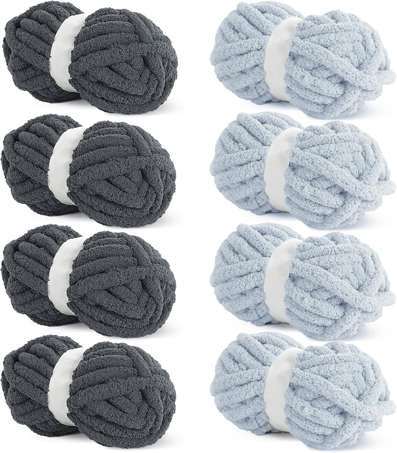 HOMBYS 8 Pack Assorted Chunky Yarn for Cozy Knitting Projects