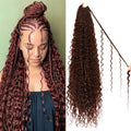 Goddess Boho Box Braids Crochet Hair for Black Women - 24 in Pack of 8