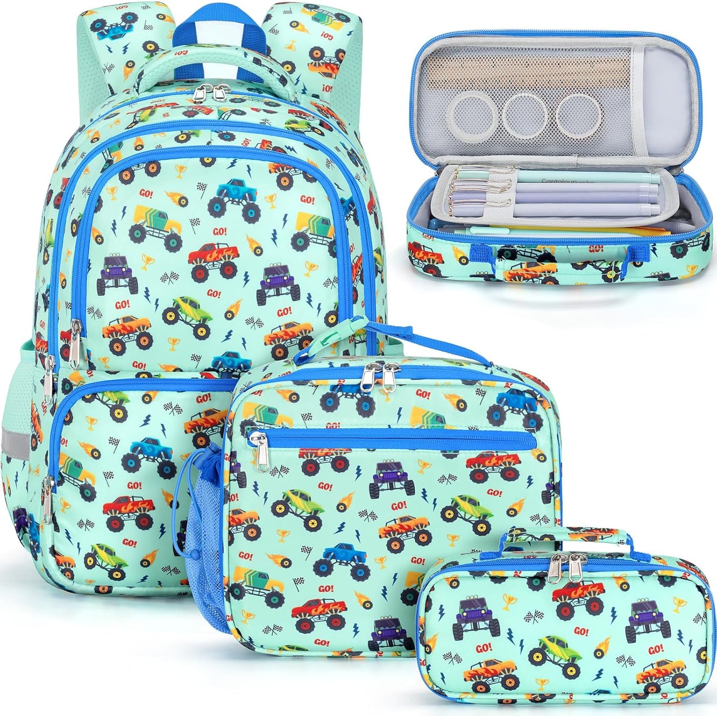 Fimibuke Kids Backpack Set with Lunch Box & Pencil Case for School