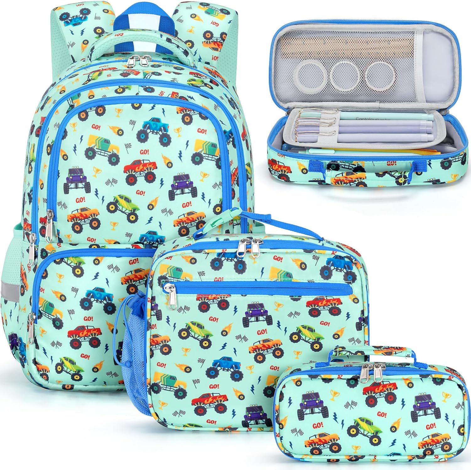 Fimibuke Kids Backpack Set with Lunch Box & Pencil Case for School