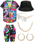 80s 90s Outfit for Women Unisex Hip Hop Costume - Complete Accessory 1