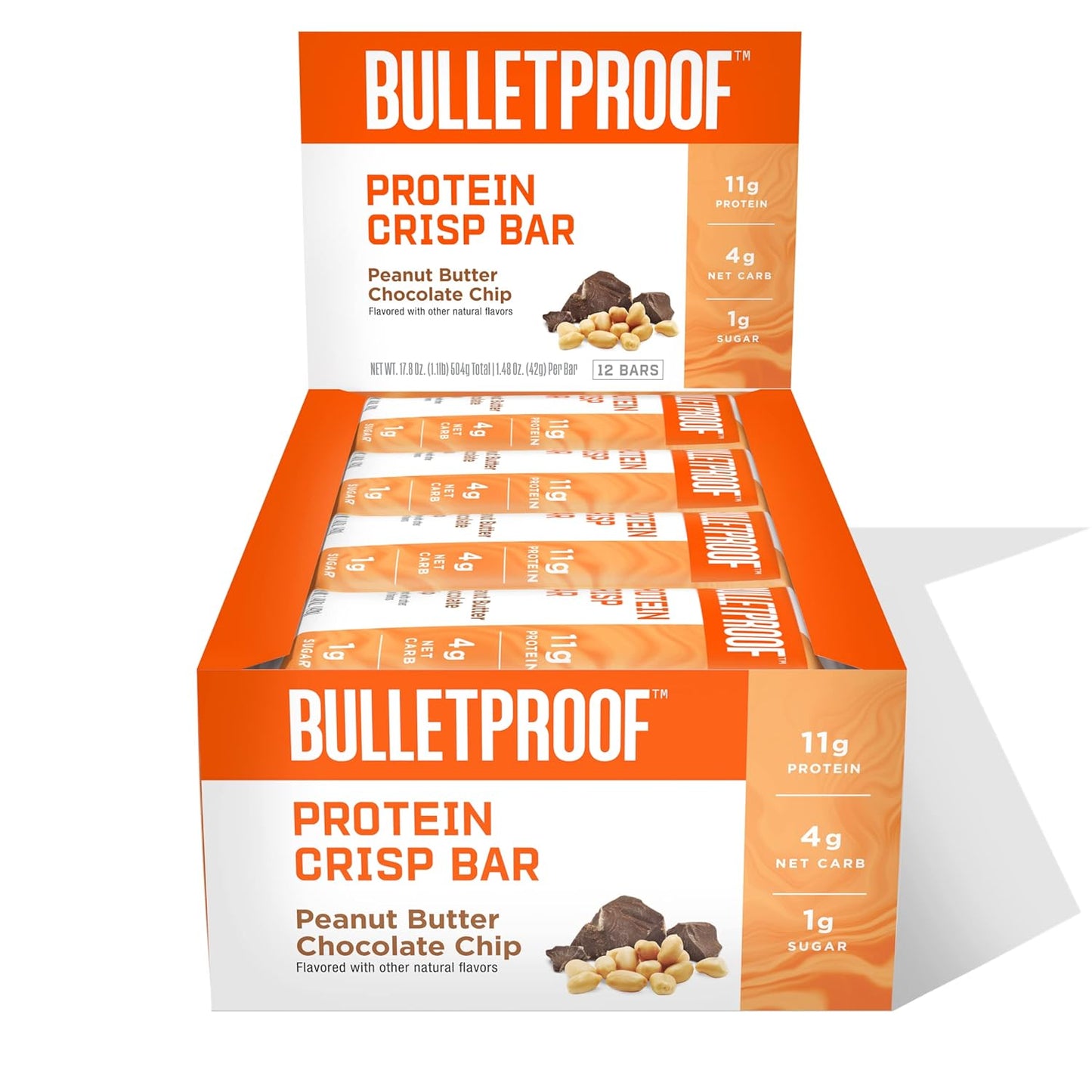 Bulletproof Protein Crisp Bars: Peanut Butter Chocolate Chip Delight