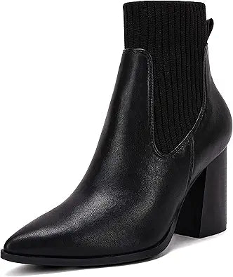 Coutgo Women Pointed Toe Ankle Boots for Stylish Comfort