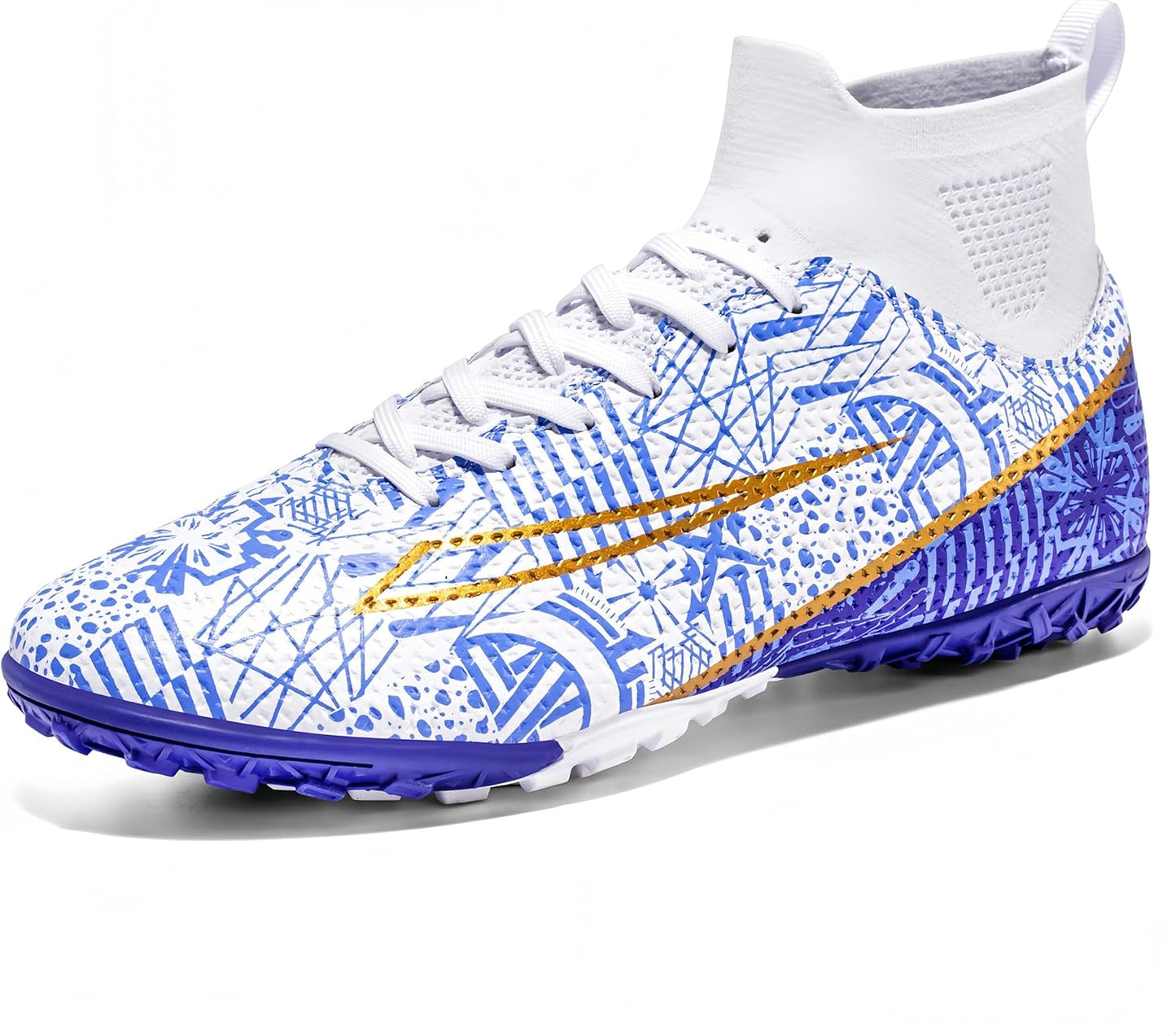 Soccer Cleats for Mens Womens Turf Soccer Shoes High Ankle