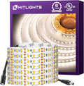 White LED Strip Lights 4000K 16.4ft High Density - Even, Dimmable