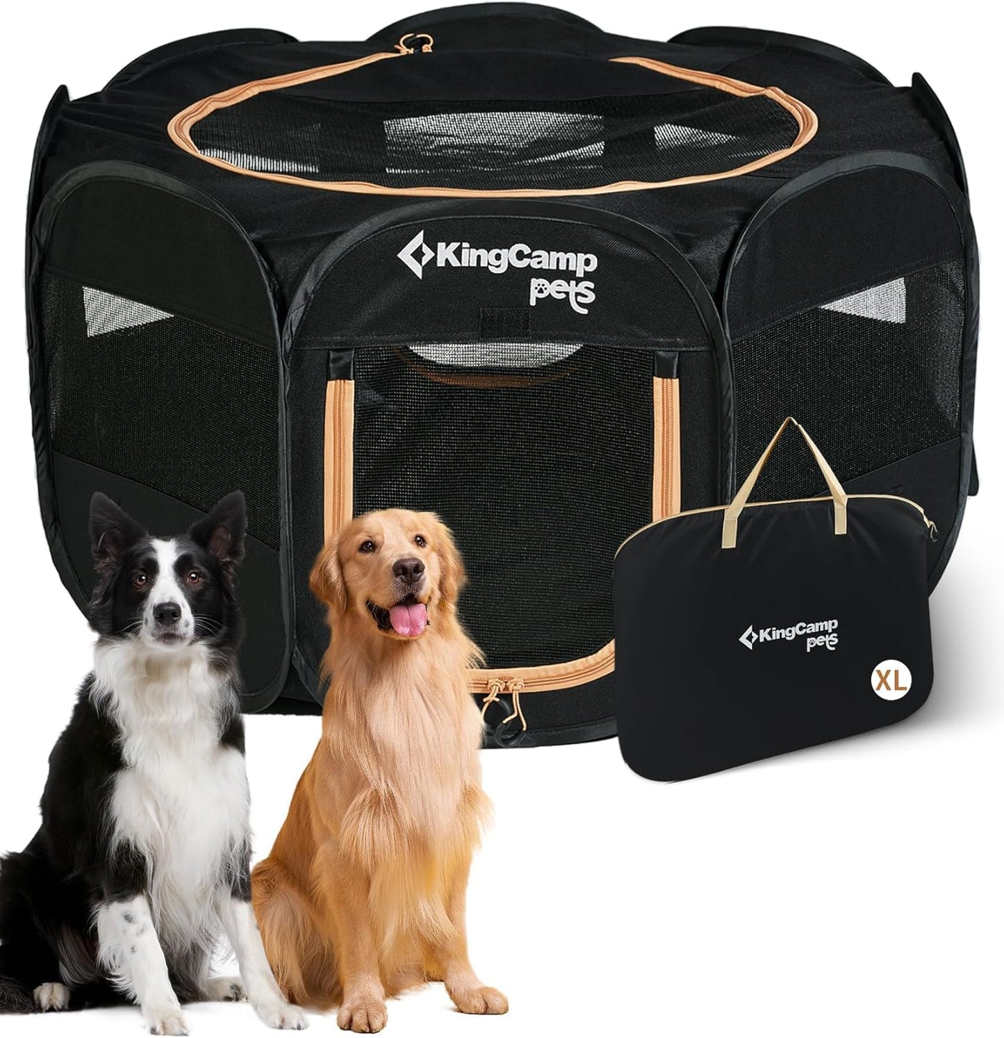 Portable Dog Playpen for Indoor and Outdoor Use by KingCamp
