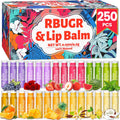 250 Pcs Lip Balm Bulk 12 Fruit Flavors - Moisturizing Party Favors