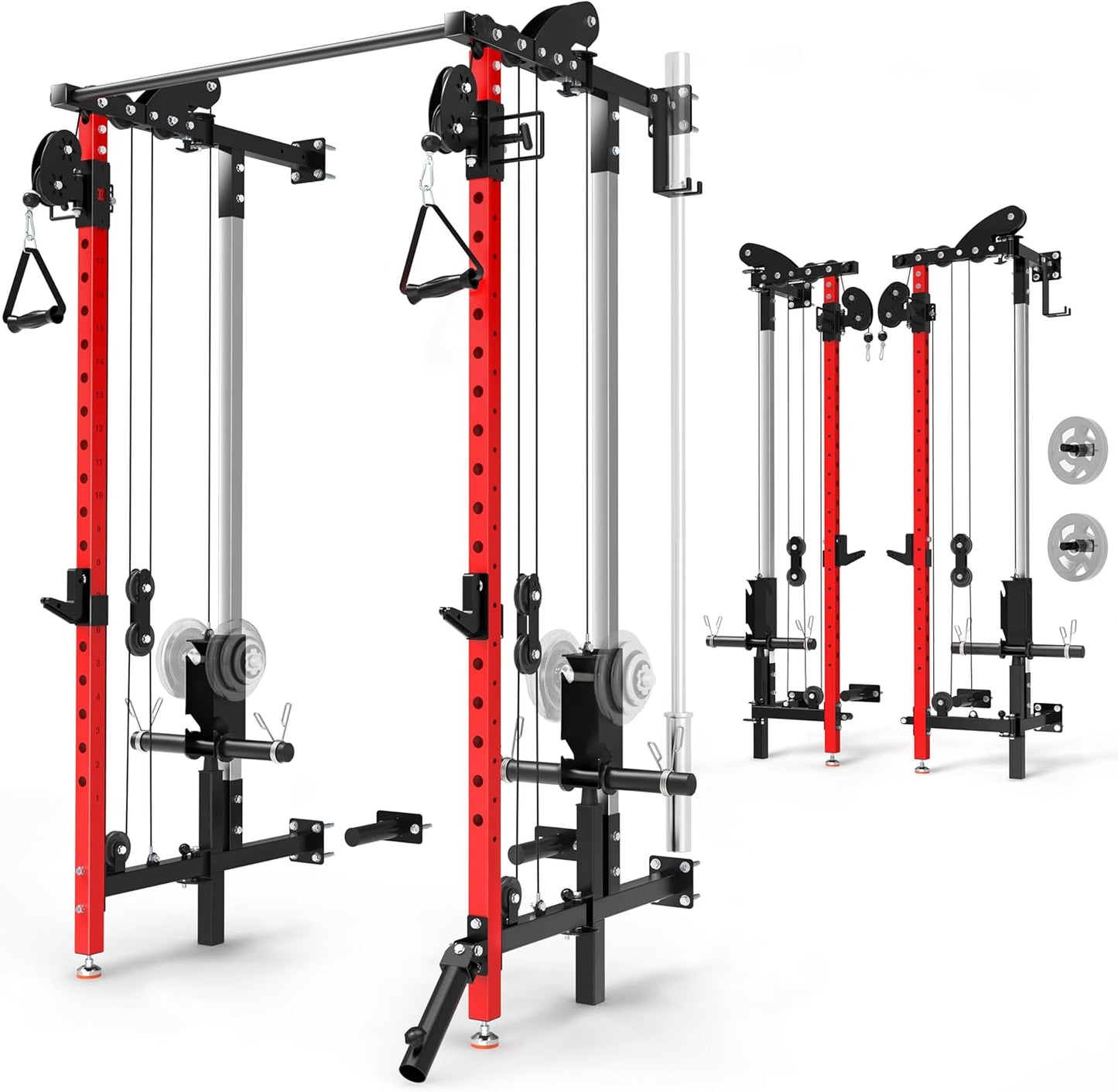 Roygym Power Cage with Dual Pulley System for Home Gym