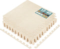 Wood Grain Floor Tiles 12-Pack 48 Sq Ft Light Pine - Foam Interlocking