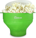 Silicone Microwave Popcorn Popper - Collapsible Hot Air Popper (Green)
