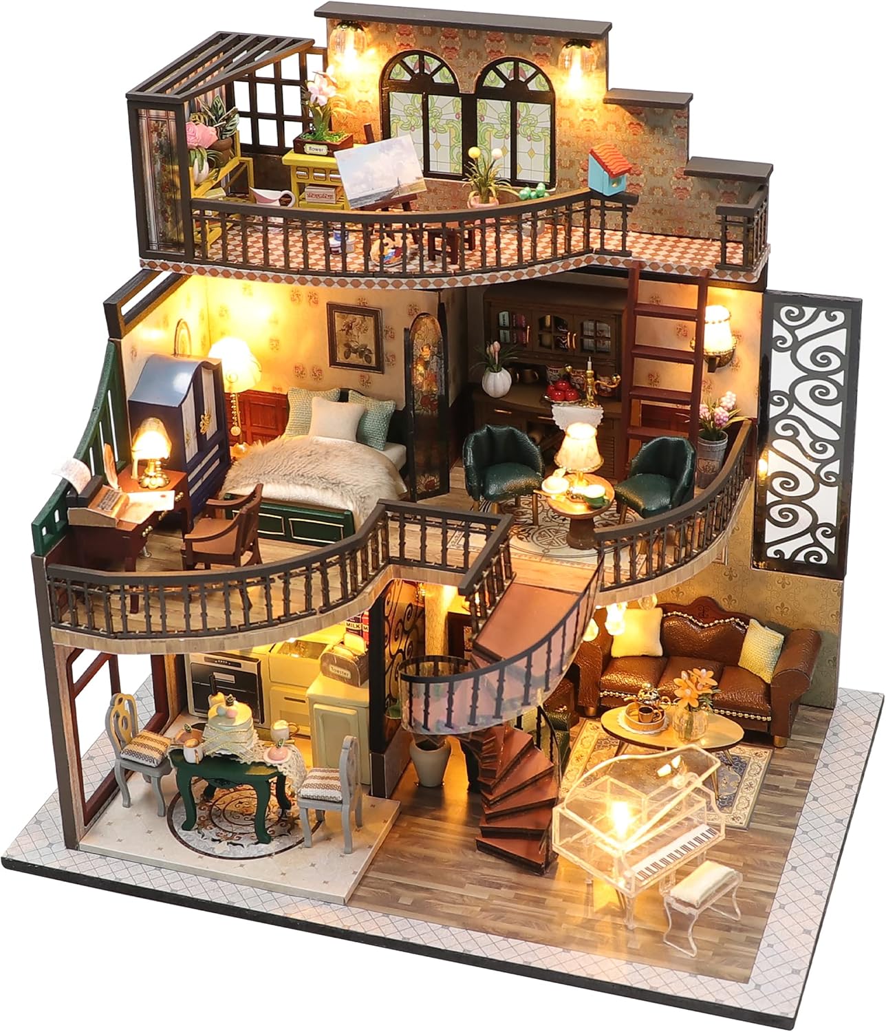 Miniature House Kit for Adults - Exquisite DIY Dollhouse Design