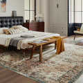 5x7 Washable Boho Rug - Stain & Fade Resistant Non-Skid Floor Mat