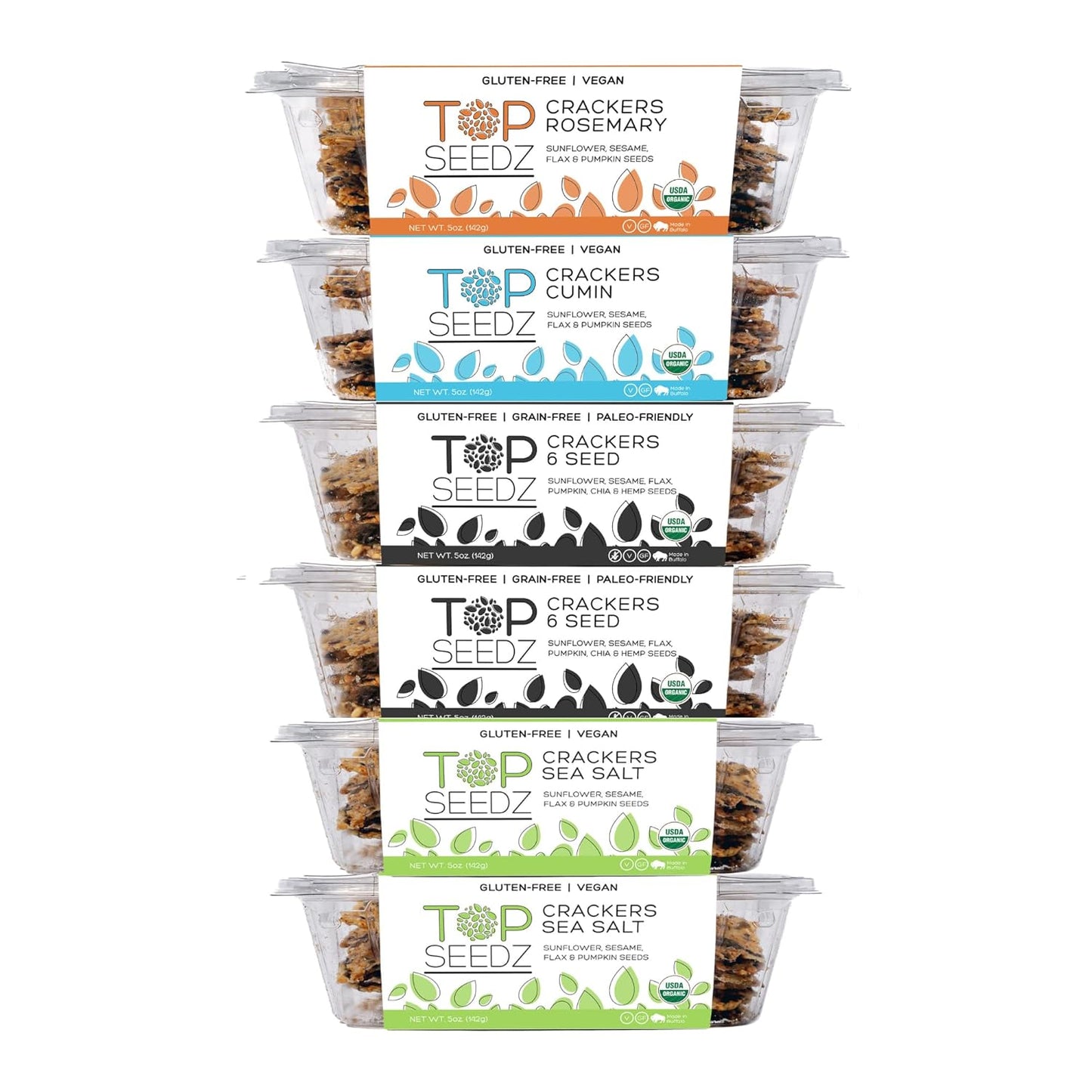 Top Seedz Organic Gluten Free Savory Sensation Seed Crackers