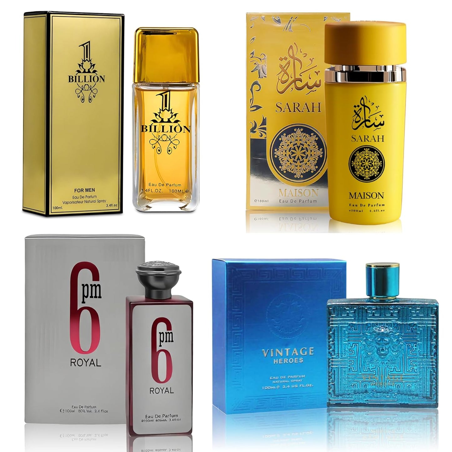 Men Cologne 4-Piece Combo Set for Sophisticated Masculine Men