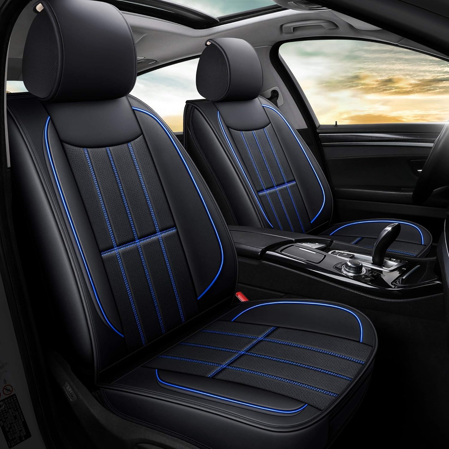 AOOG Leather Car Seat Covers for SUVs and Trucks - Full Set
