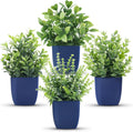 Der Rose Blue Fake Plants Set - Aesthetic Room Decor