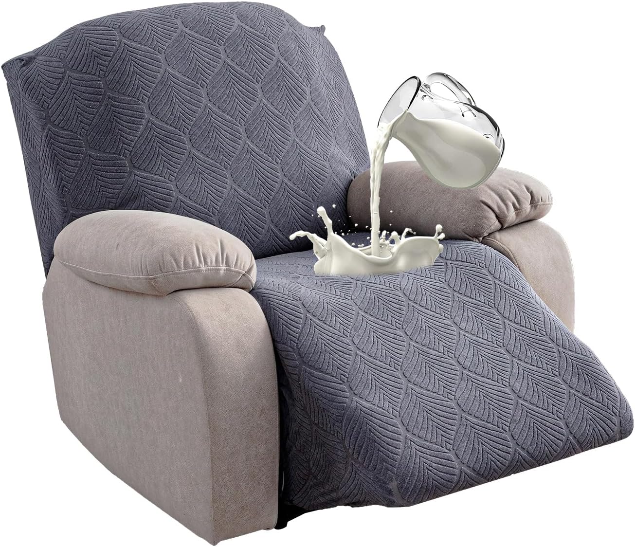 100% Waterproof Recliner Cover for Pets and Kids - Dark Gray