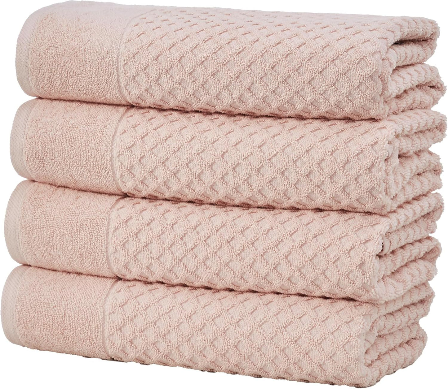Great Bay Home Pink Bath Towels - Soft, Absorbent & Durable Set