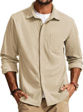 PJ PAUL JONES Men's Long Sleeve Waffle Button Down Shirt Review